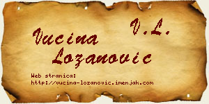 Vucina Lozanović vizit kartica